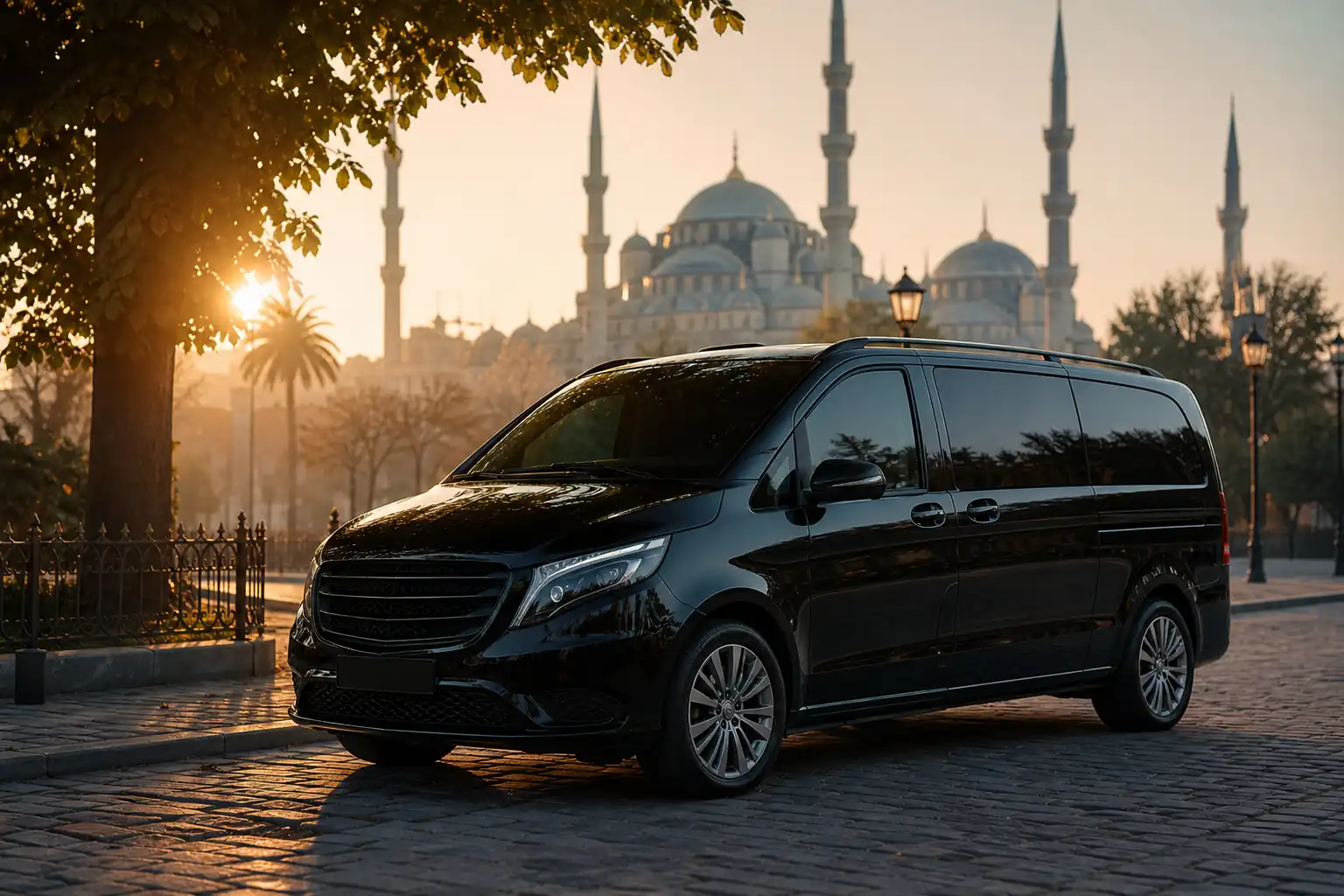 Mercedes Vito hotel pickup on a private Istanbul full day tour