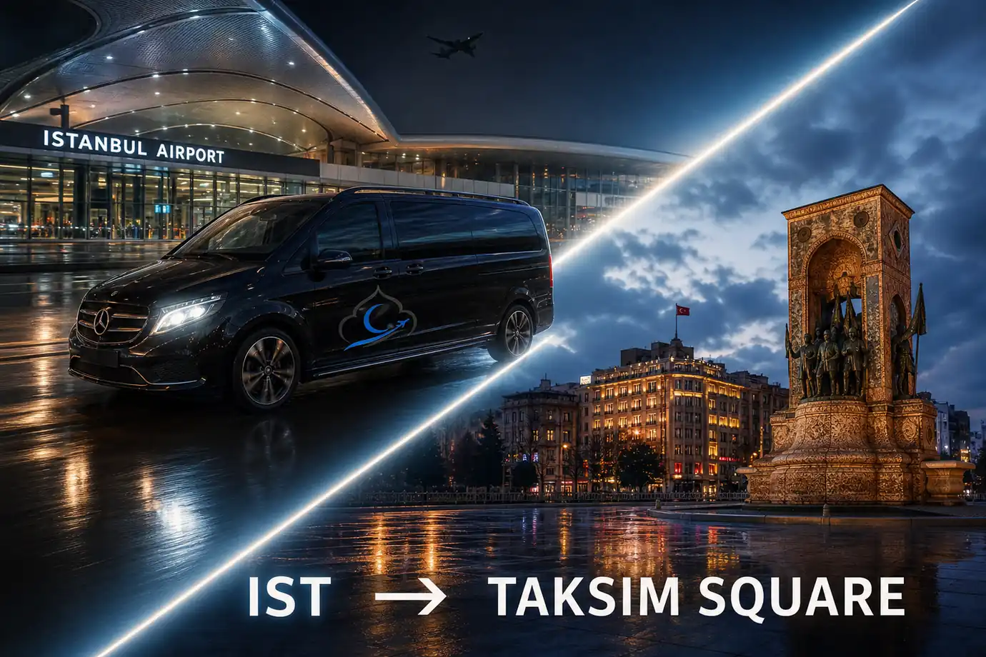 istanbul airport to taksim Hagia Sophia Travel night arrival van