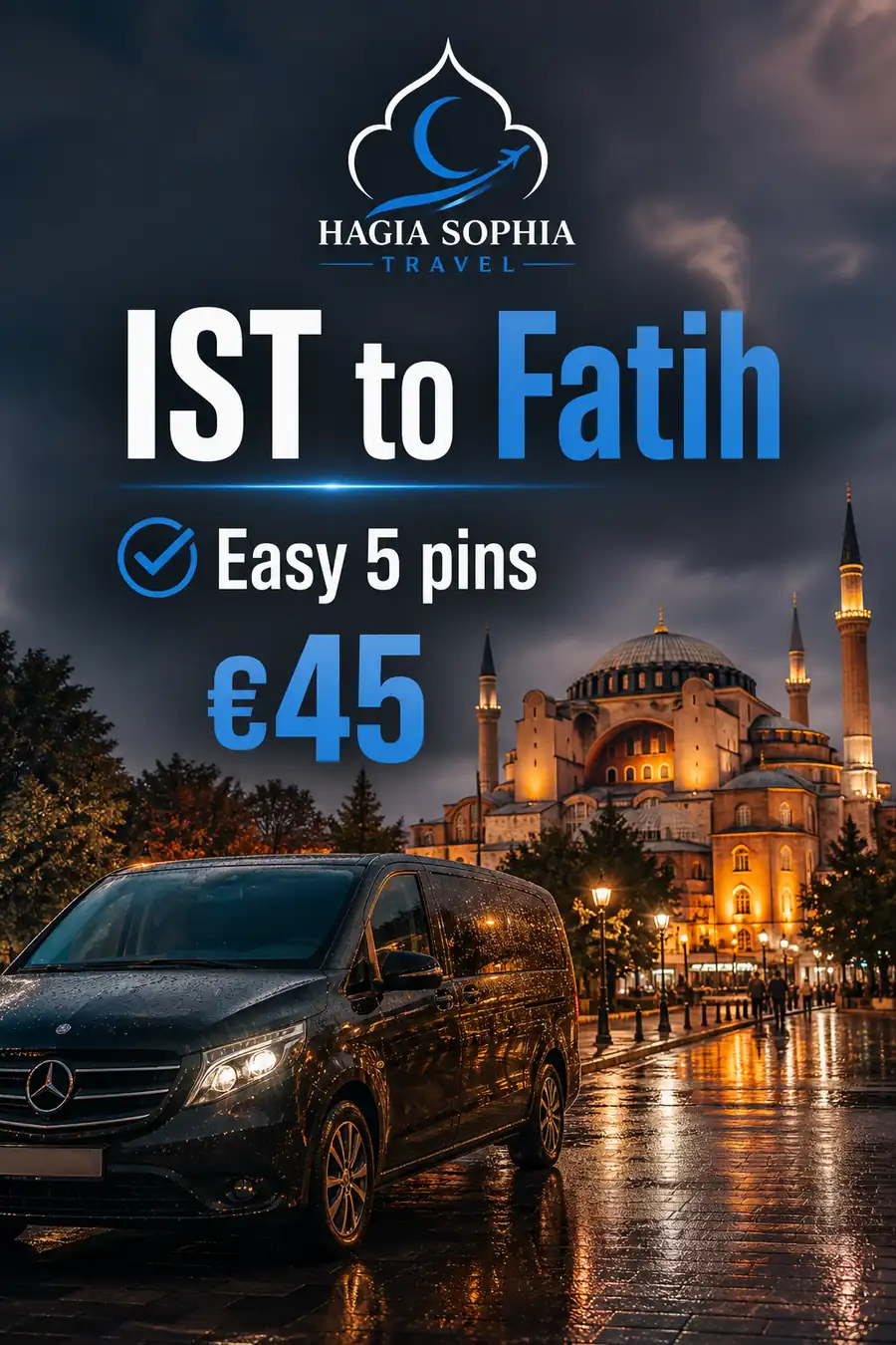istanbul airport to fatih Hagia Sophia Travel Easy 5 drop pins cover