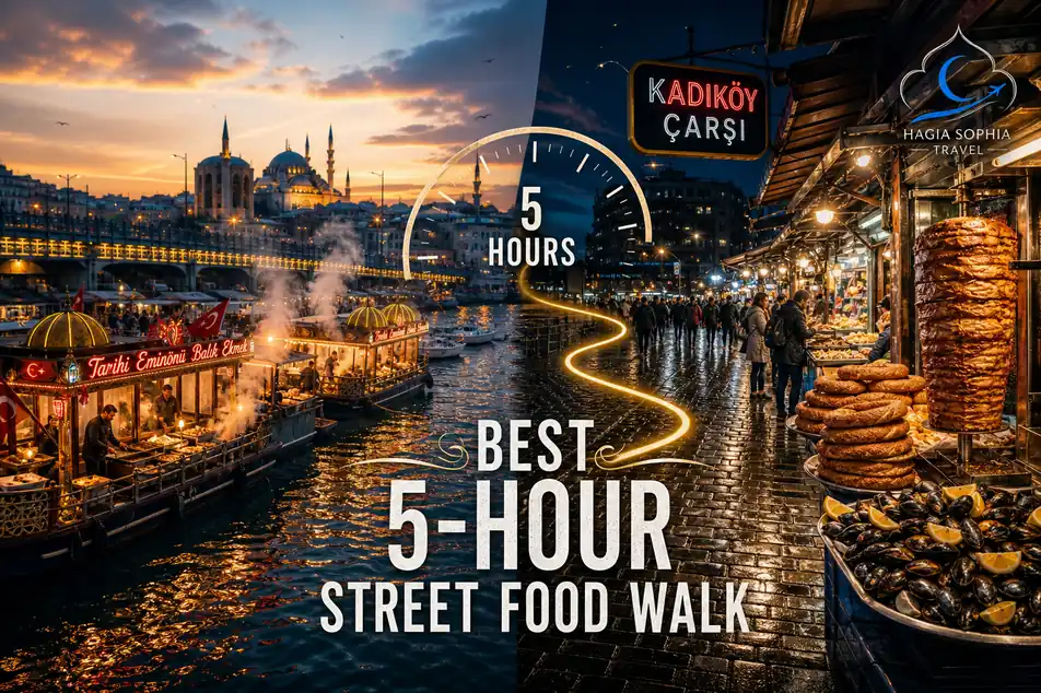 istanbul street food best 5-hour walk cover Eminönü to Kadıköy
