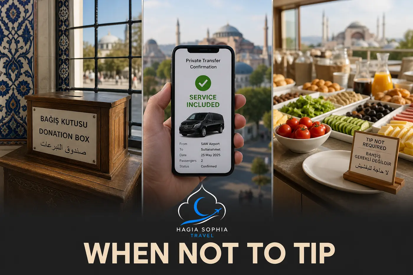 istanbul tipping guide day-one cash kit at a Sultanahmet café