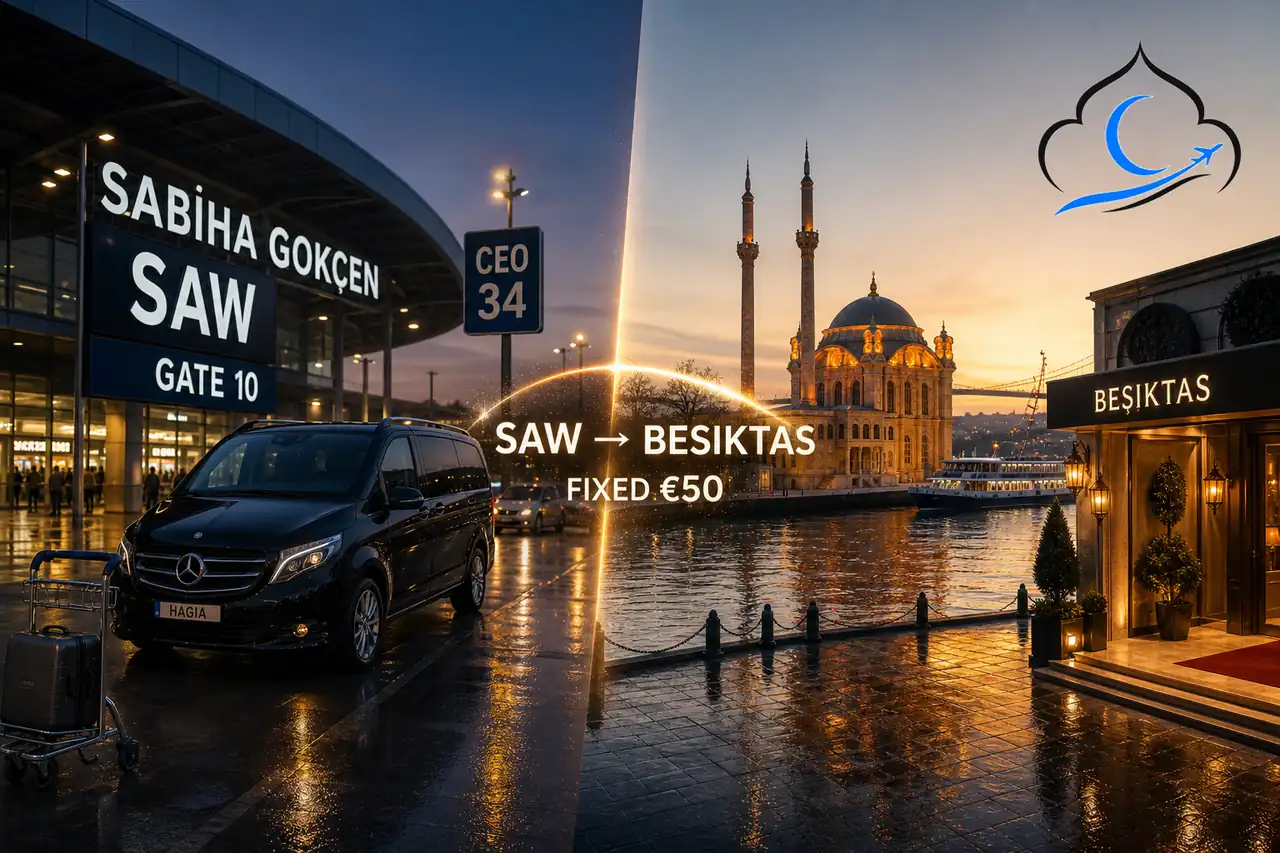 sabiha gokcen to besiktas private transfer cover SAW Gate 10 to Beşiktaş