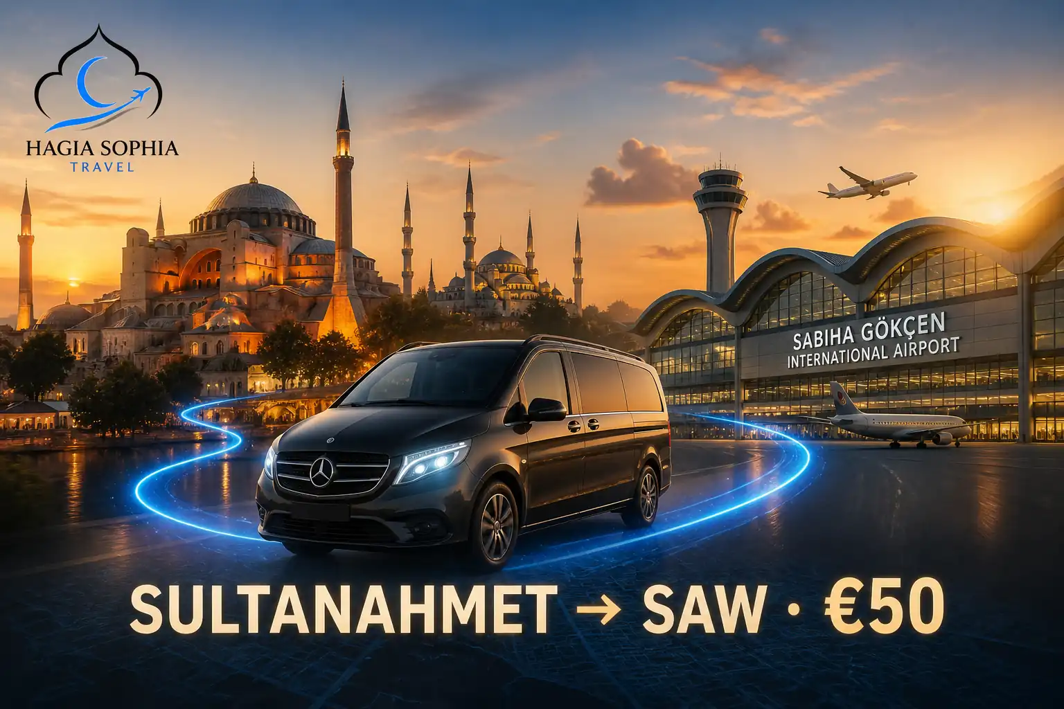 sabiha gokcen to sultanahmet Hagia Sophia Travel SAW meet cover