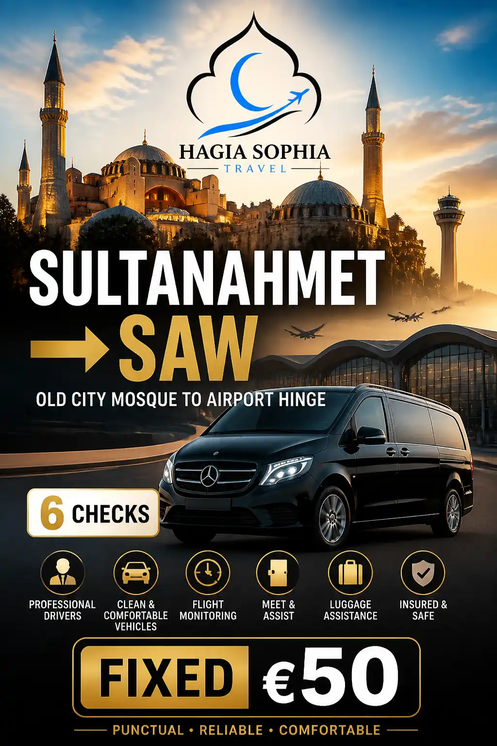 sabiha gokcen to sultanahmet Hagia Sophia Travel SAW meet cover