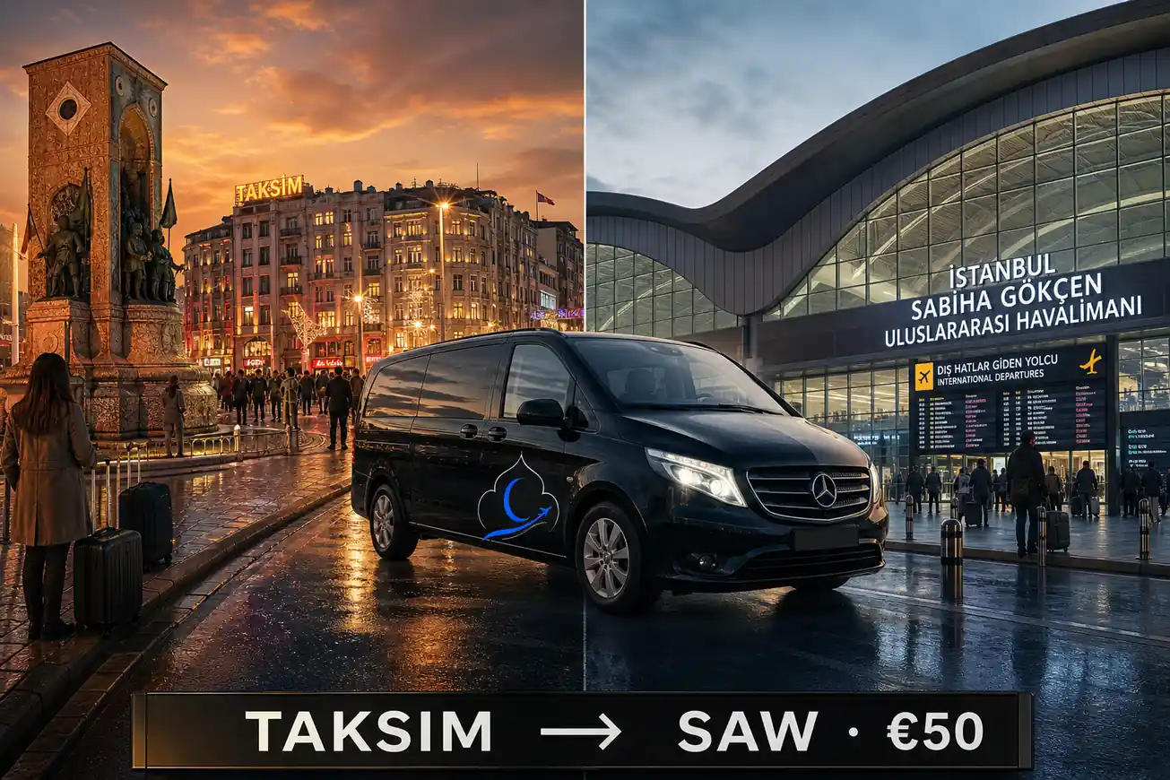 taksim to sabiha gokcen Hagia Sophia Travel hotel pickup van