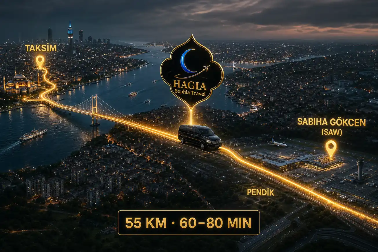 taksim to sabiha gokcen Hagia Sophia Travel hotel pickup van