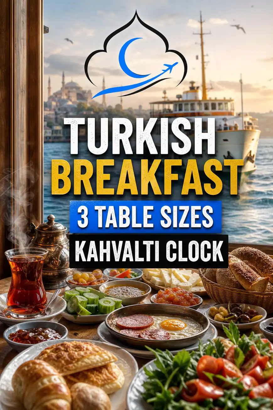 turkish breakfast three table sizes for first-timers in Istanbul