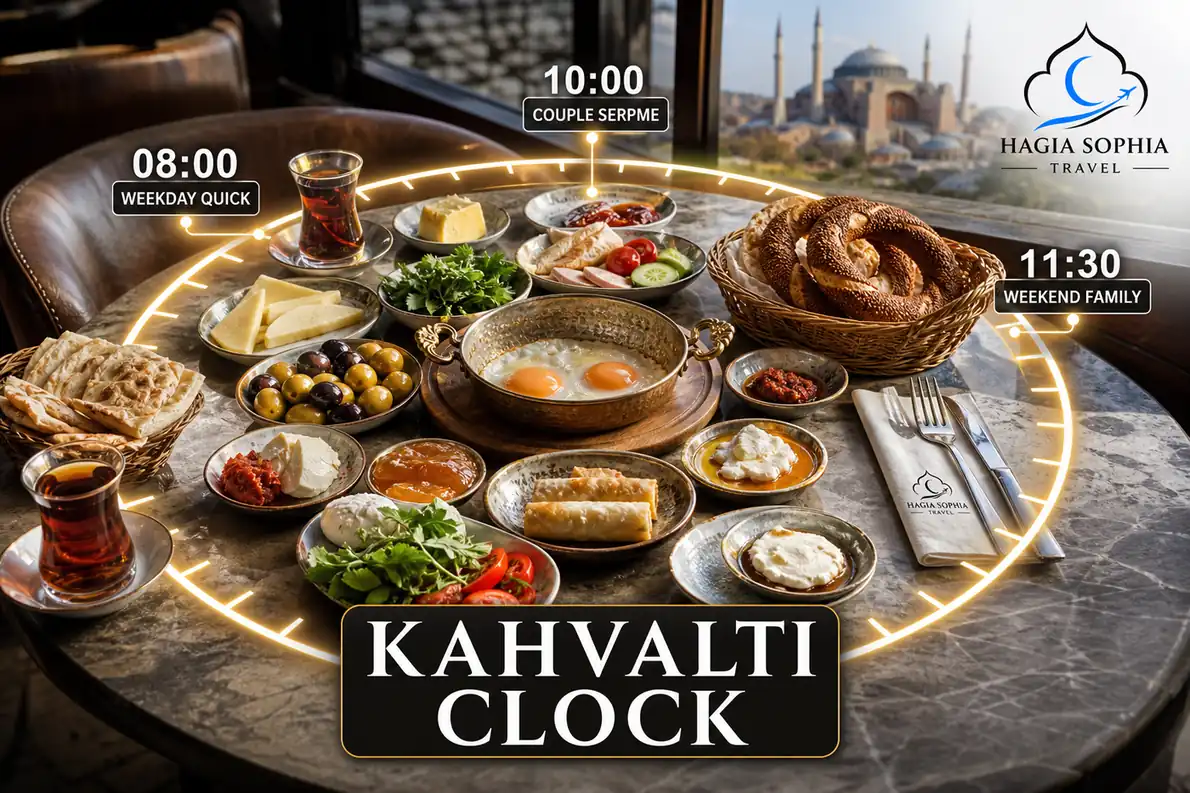 turkish breakfast three table sizes for first-timers in Istanbul