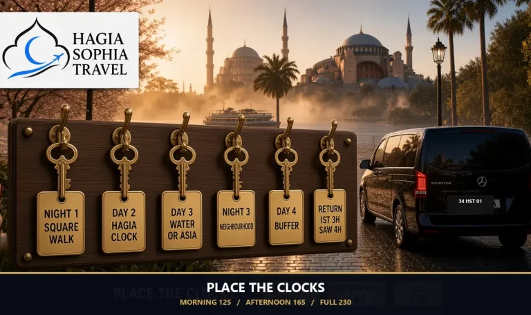 Istanbul 4 day itinerary Easy 6 clock placements on 3 usable days