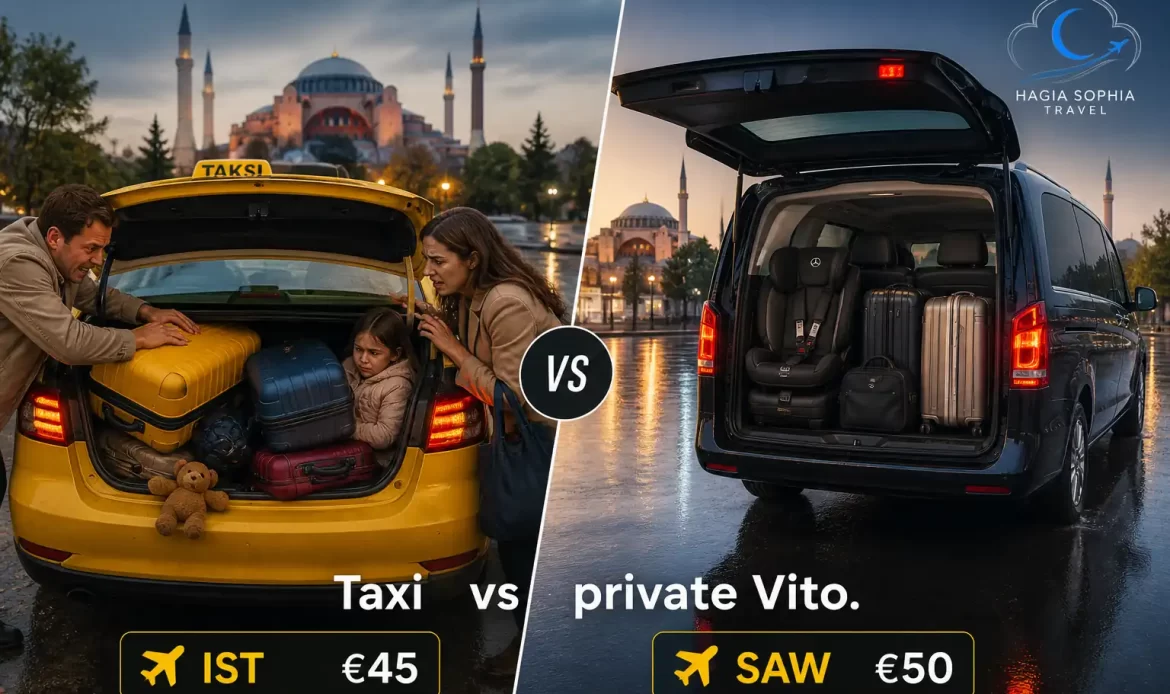istanbul airport family transfer Hagia family Vito airport cover
