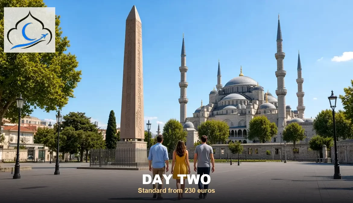 Istanbul 3 day itinerary arrival toward Hagia Sophia at dusk